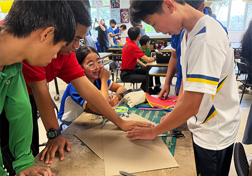 Students from Commonwealth Secondary and APSN Delta Senior School built a prototype together.